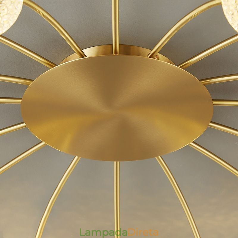 Luminária de teto dourada moderna embutida Luminária decorativa