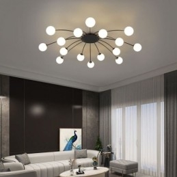 Luminária de teto preta embutida moderna luminária decorativa