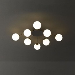 Luminária de teto preta embutida moderna luminária decorativa