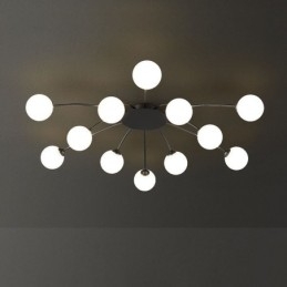 Luminária de teto preta embutida moderna luminária decorativa