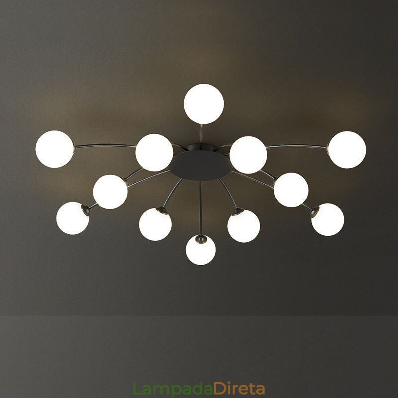 Luminária de teto preta embutida moderna luminária decorativa