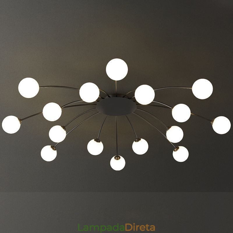 Luminária de teto preta embutida moderna luminária decorativa