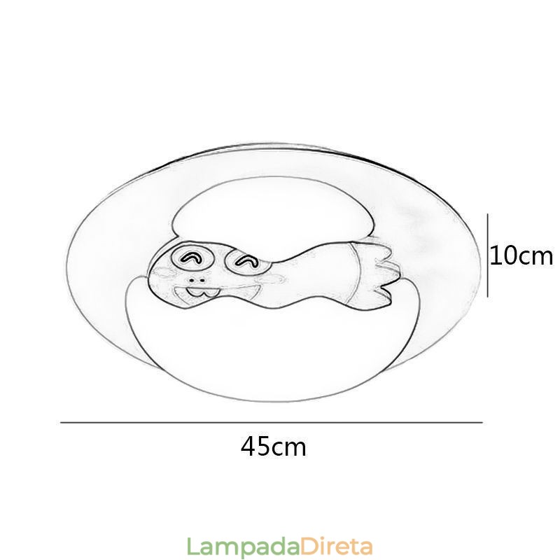 Luminária de teto decorativa moderna embutida de desenho animado