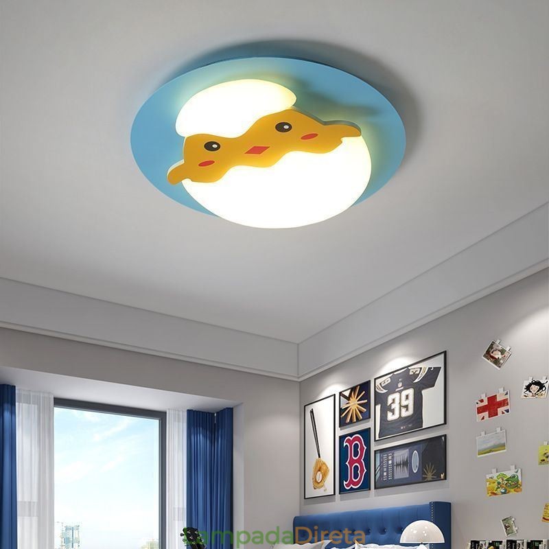 Luminária de teto decorativa moderna embutida de desenho animado