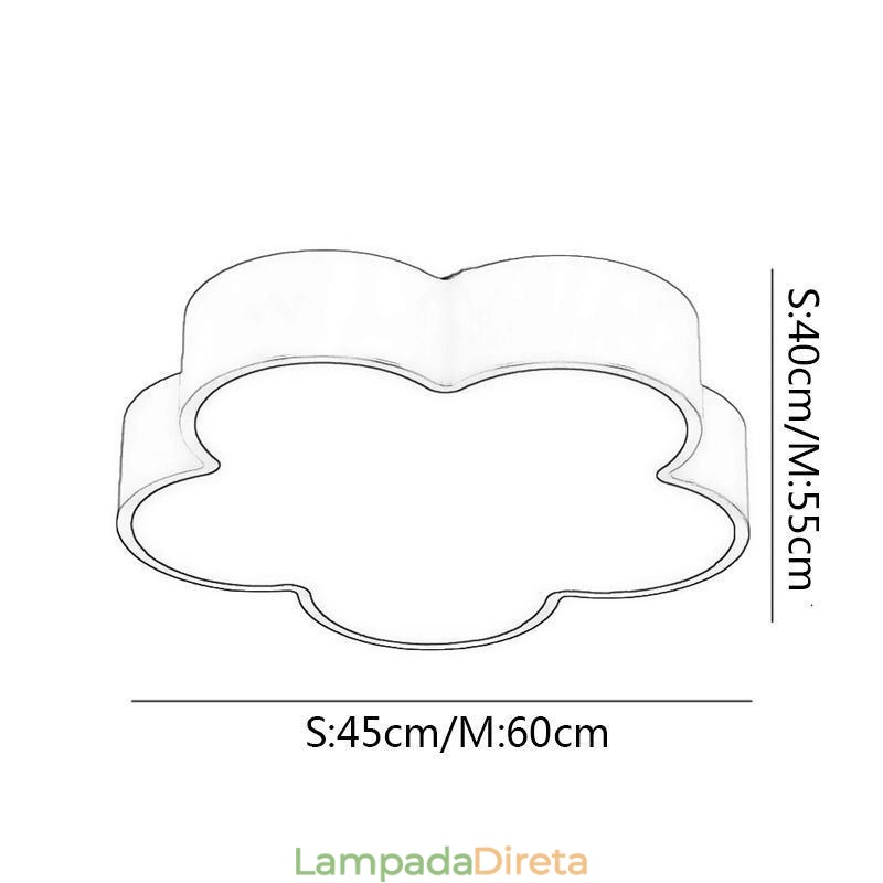 Desenho animado luz de teto flor moderna montagem embutida