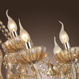 Lustre de cristal luxo moderno 2 níveis sala de estar 12 luzes