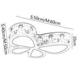 Luminária de teto contemporânea de metal embutida tipo borboleta