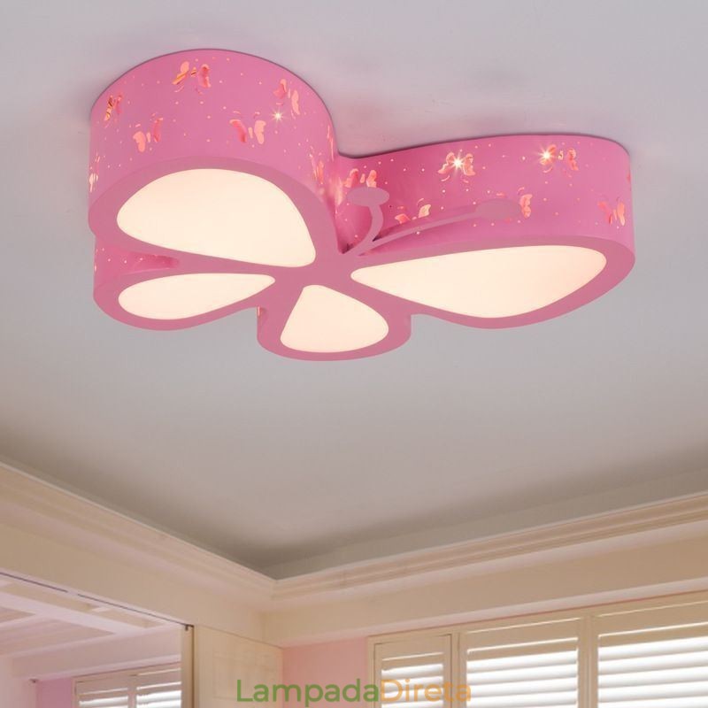 Luminária de teto contemporânea de metal embutida tipo borboleta