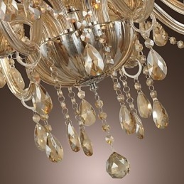 Lustre de cristal luxo moderno 2 níveis sala de estar 12 luzes