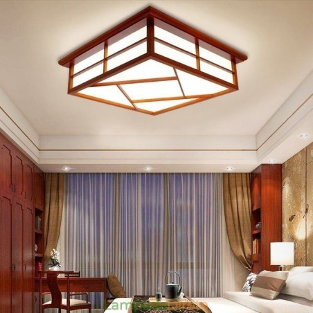 Luminária de teto estilo retrô quadrada embutida