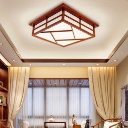 Luminária de teto estilo retrô quadrada embutida