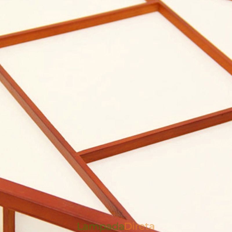 Luminária de teto estilo retrô quadrada embutida