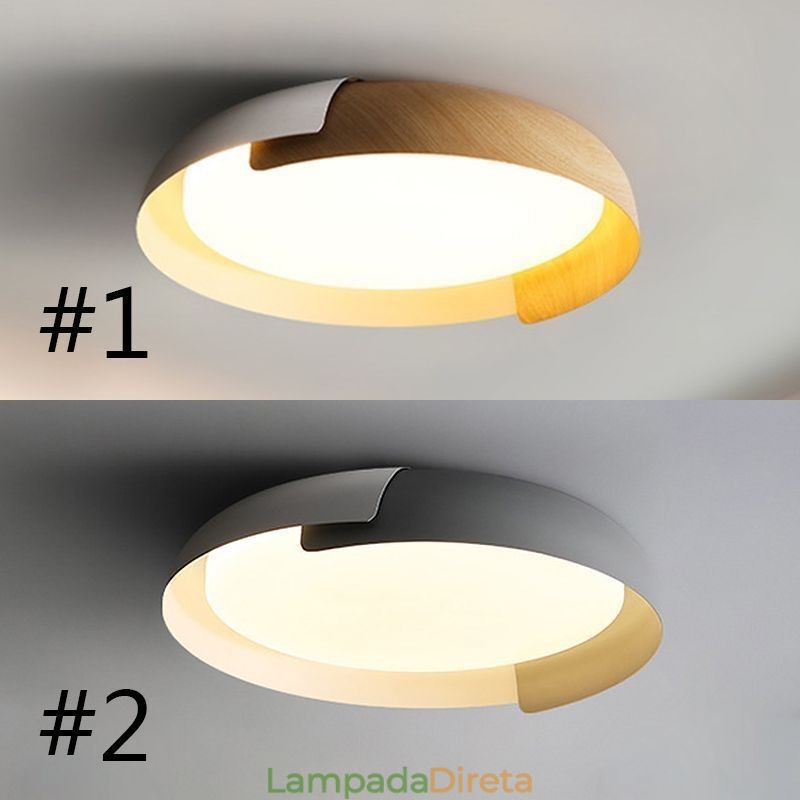 Luminária de teto moderna, luminária de teto redonda acrílica