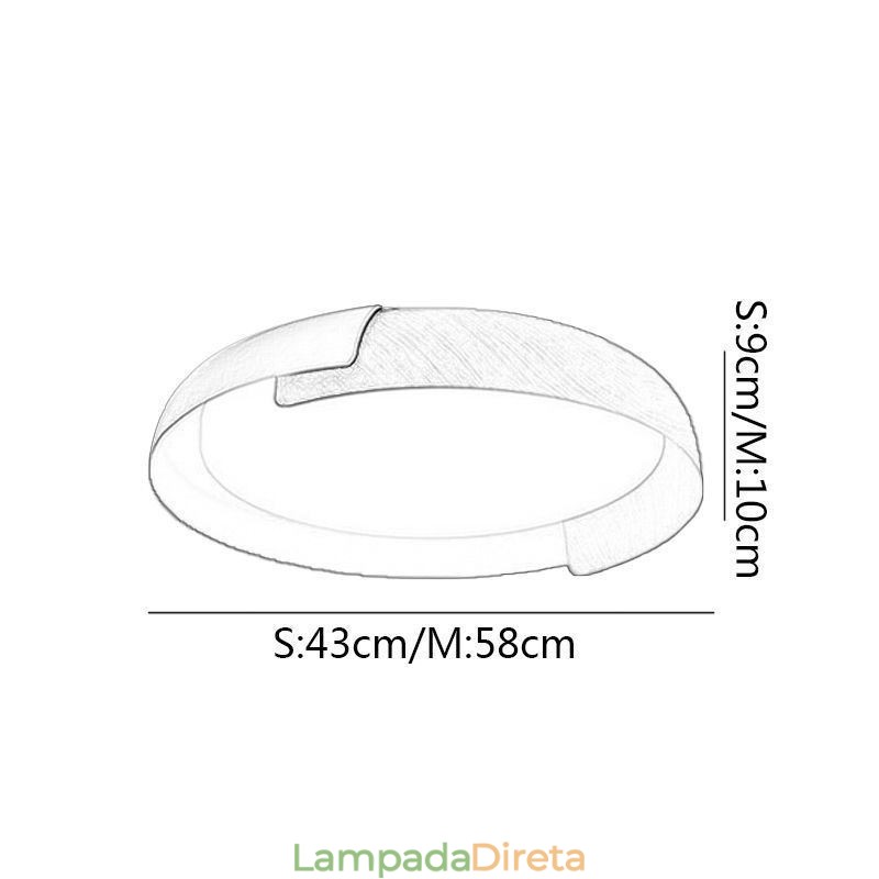 Luminária de teto moderna, luminária de teto redonda acrílica