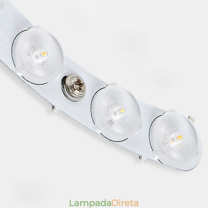 Luminária de teto moderna de madeira acrílica redonda