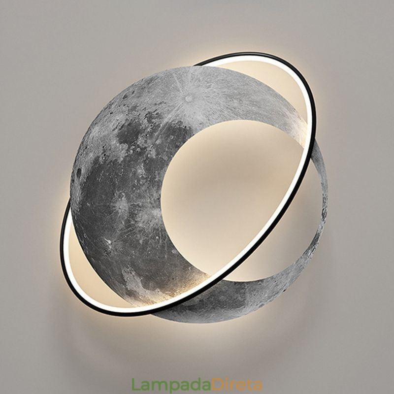 Luminária de teto embutida, luminária de teto em formato de lua