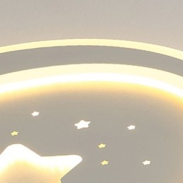 Luminária de teto embutida em formato de estrela