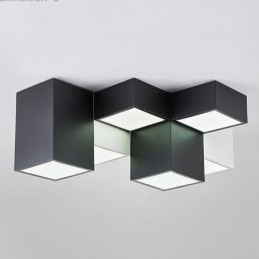Luminária de teto moderna Cubo Mágico Iluminação de teto