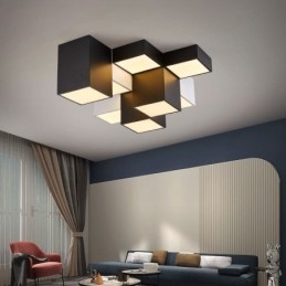 Luminária de teto moderna em cubo