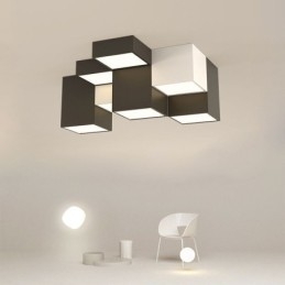Luminária de teto moderna em cubo