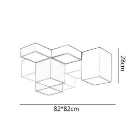 Luminária de teto moderna em cubo