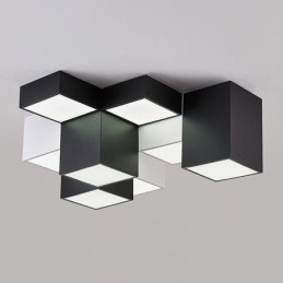 Luminária de teto moderna em cubo