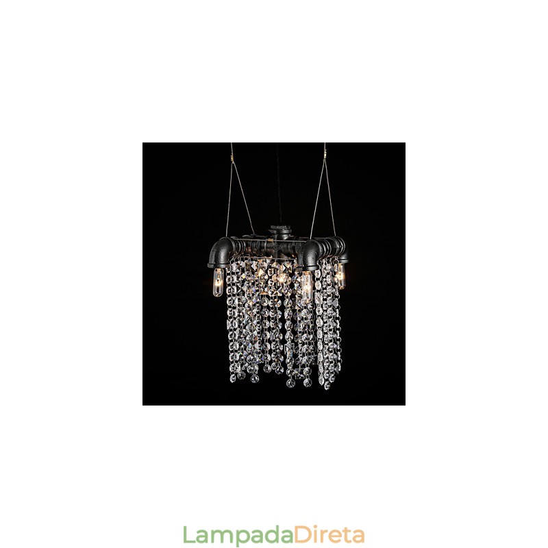 Lustre Mini Estilo Rústico Lodge Retro Metal