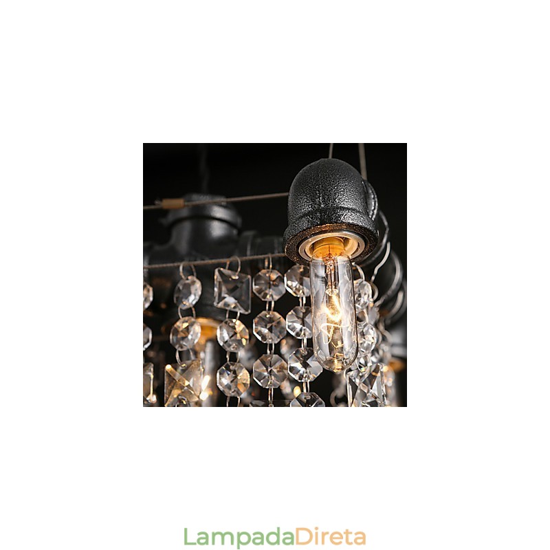 Lustre Mini Estilo Rústico Lodge Retro Metal