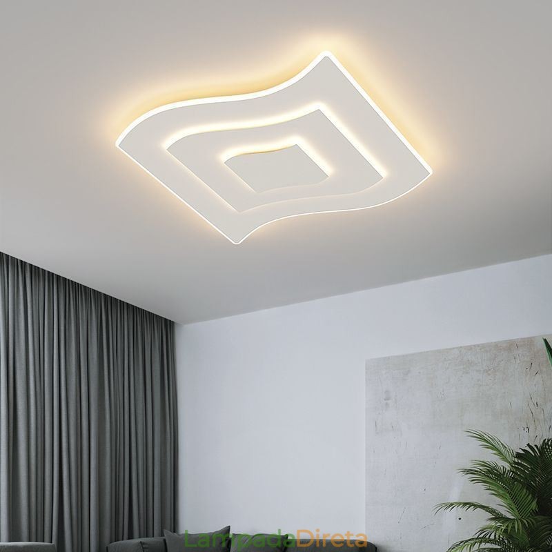 Luminária de teto moderna quadrada acrílica embutida