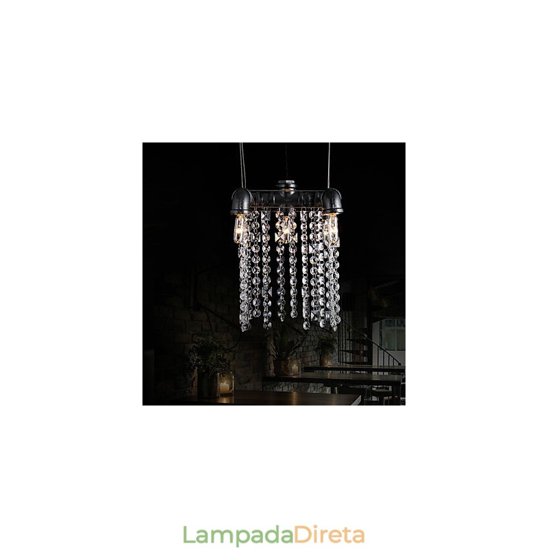 Lustre Mini Estilo Rústico Lodge Retro Metal