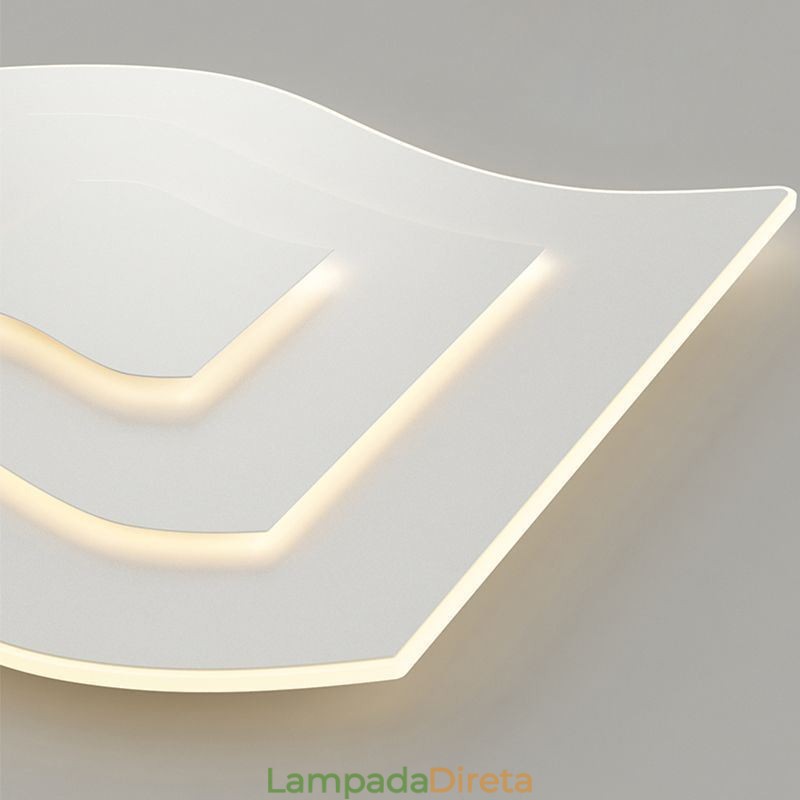 Luminária de teto moderna quadrada acrílica embutida