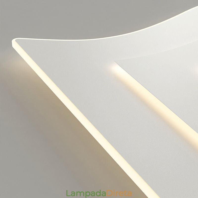 Luminária de teto moderna quadrada acrílica embutida