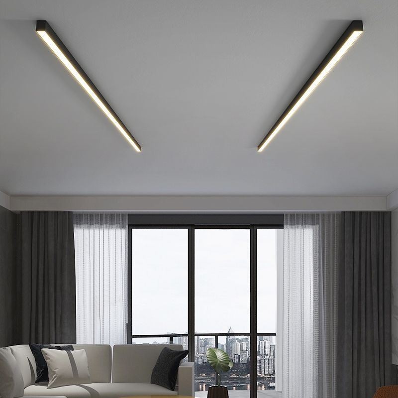 Luminária de teto moderna com tira longa, luminária de teto montada na superfície
