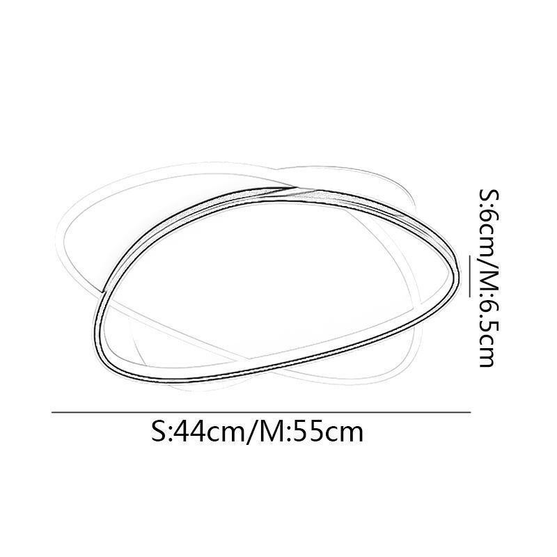Luminária de teto oval moderna