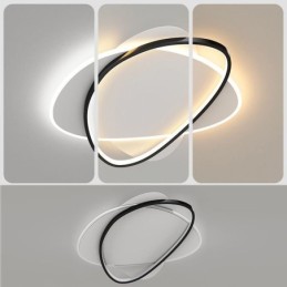 Luminária de teto oval moderna