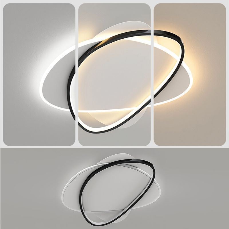 Luminária de teto oval moderna