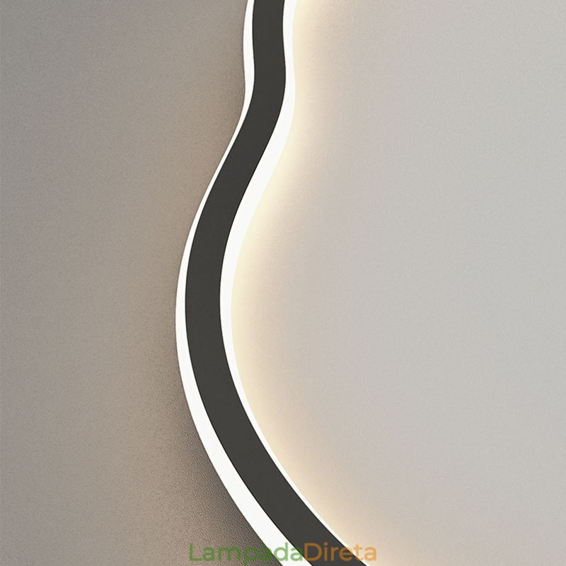 Luminária de teto moderna com cara de gato