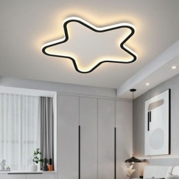 Luminária de teto moderna em formato de estrela