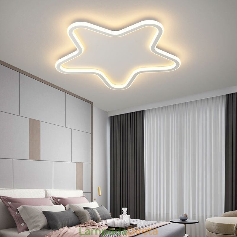 Luminária de teto moderna em formato de estrela