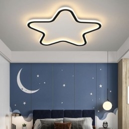 Luminária de teto moderna em formato de estrela