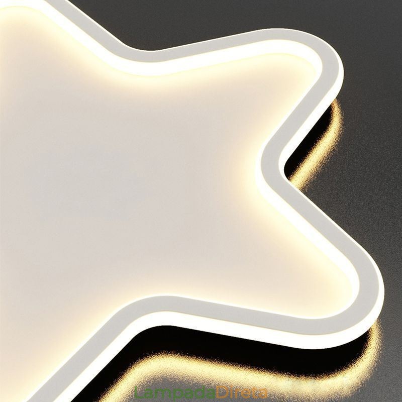 Luminária de teto moderna em formato de estrela