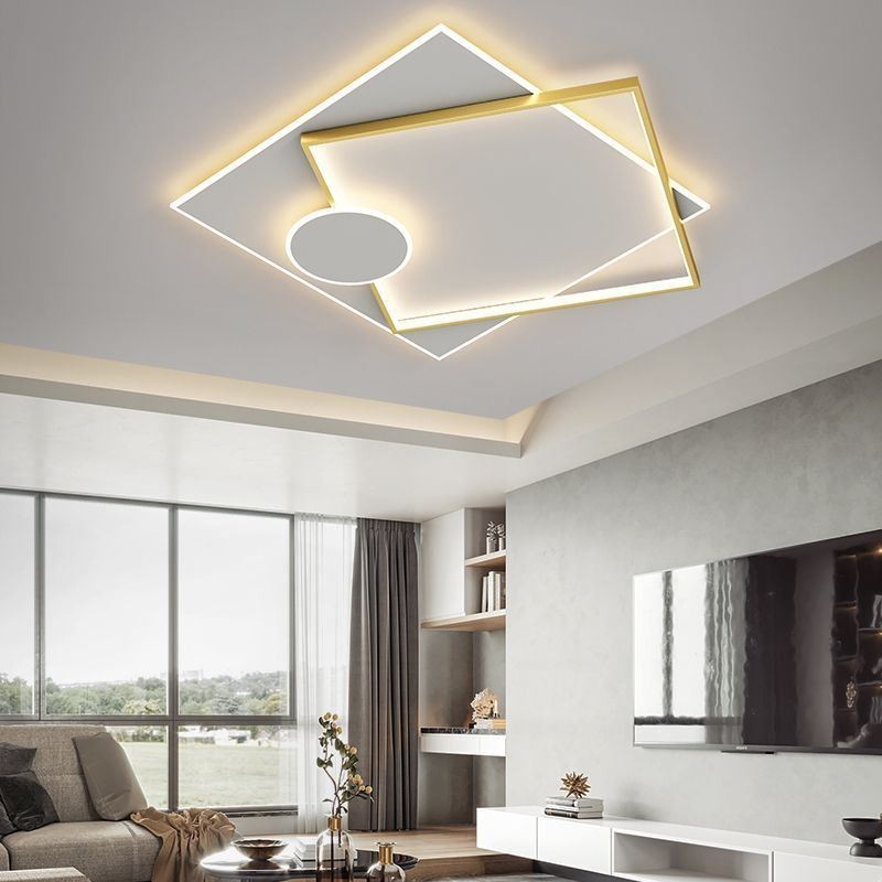 Luminária de teto moderna quadrada geométrica acrílica