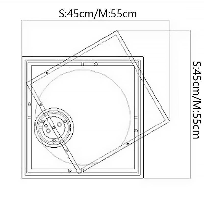 Luminária de teto moderna quadrada geométrica acrílica