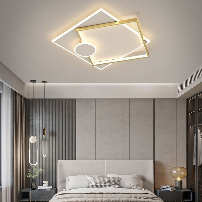Luminária de teto moderna quadrada geométrica acrílica