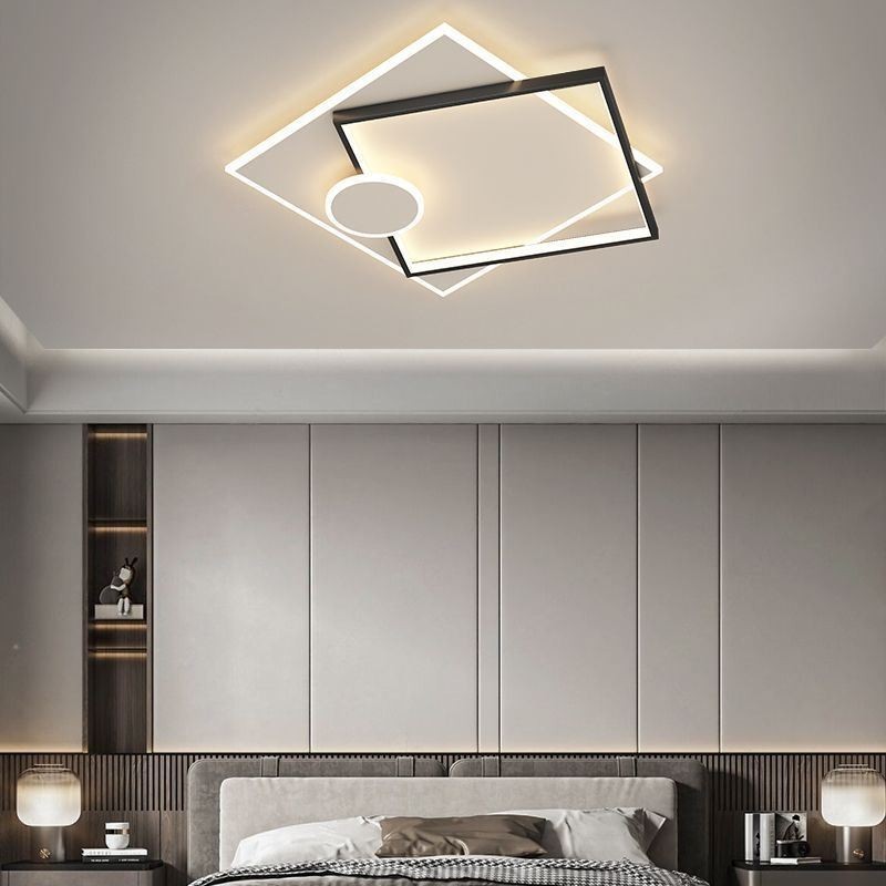 Luminária de teto moderna quadrada geométrica acrílica