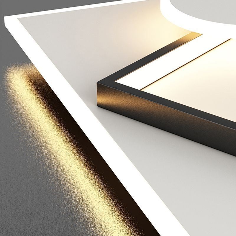 Luminária de teto moderna quadrada geométrica acrílica
