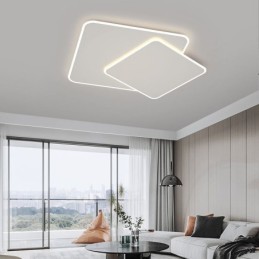 Luminária de teto quadrada geométrica moderna embutida