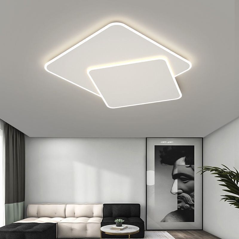 Luminária de teto quadrada geométrica moderna embutida
