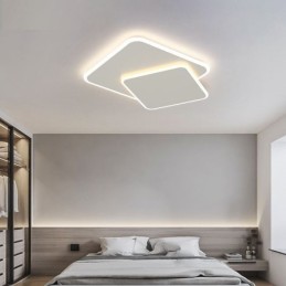 Luminária de teto quadrada geométrica moderna embutida