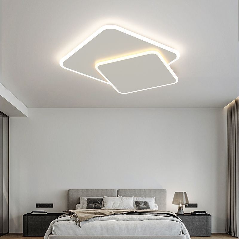 Luminária de teto quadrada geométrica moderna embutida